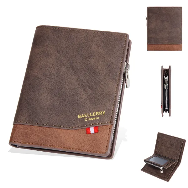 Contrast Zipper Wallet